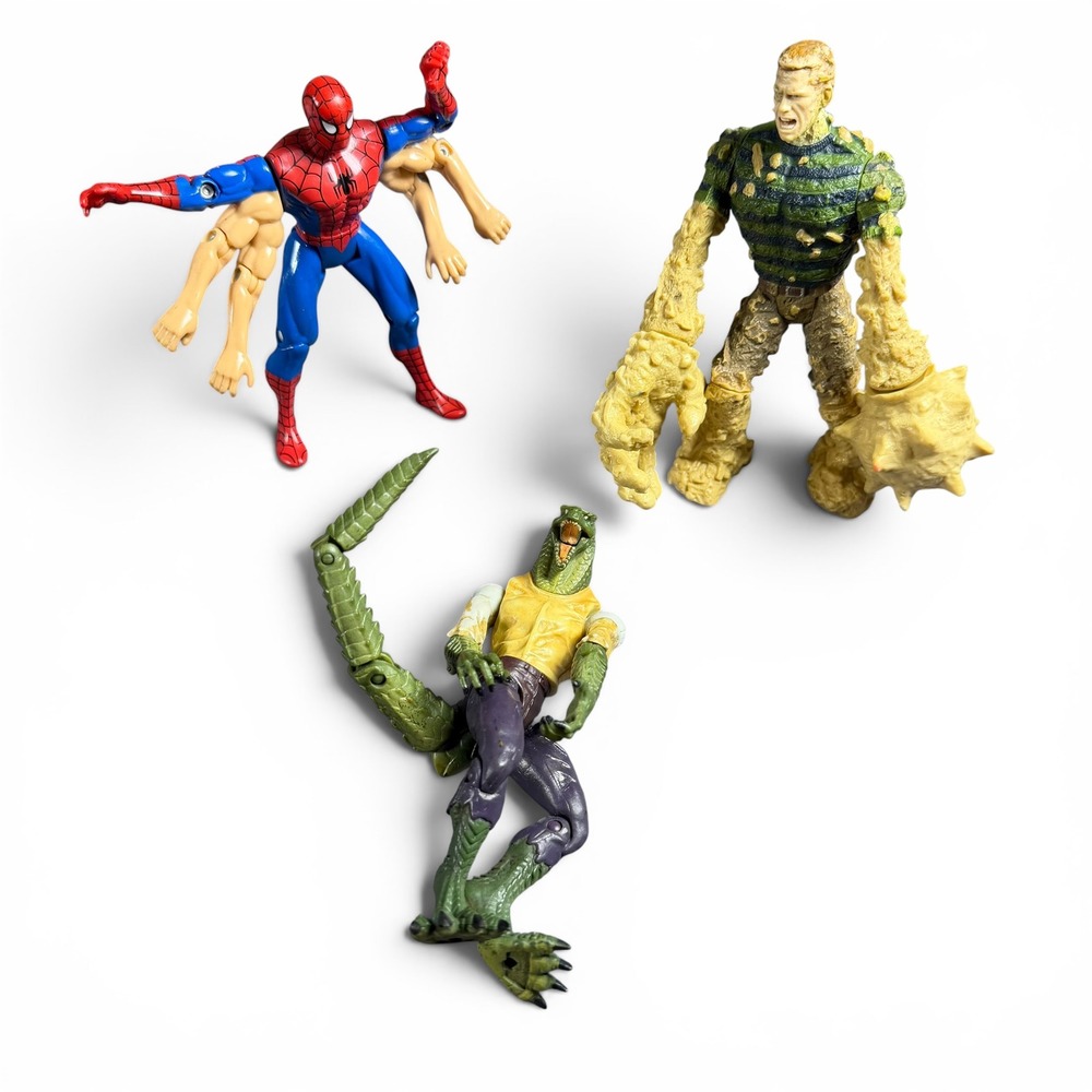 Marvel Spider-Man Action Figure Toy Biz Six-Arm Spidey Lizard Sandman 1995